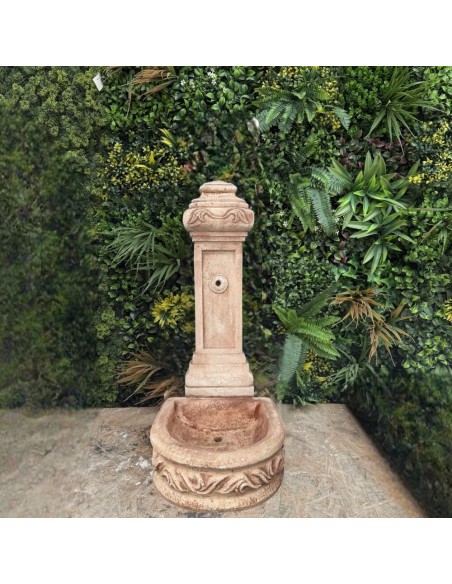 Fontana Calcestruzzo Cemento Senza Rubinetto 51x62xH.120cm Modello Spagnola  