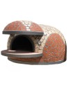 Forno A Legna Artigianale Rivestimento Mosaico Cotto Beige Pizza  Linea Wave