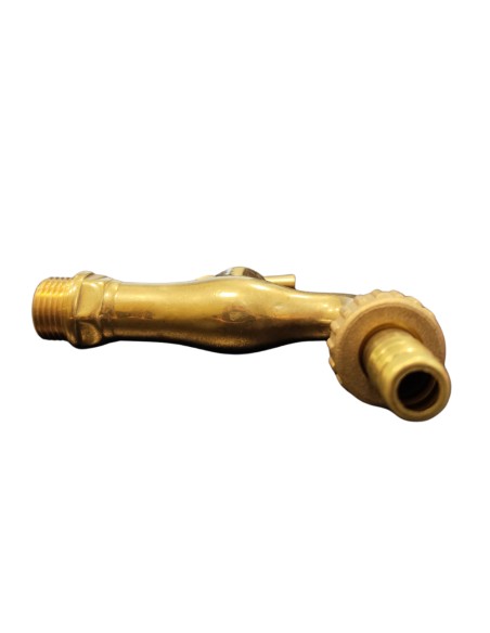 Rubinetto Portagomma Ottone Lucido 1/2 Pollice Erogazione Giardino Esterno
