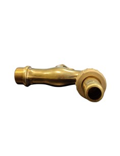 Rubinetto Portagomma Ottone Lucido 3/4 Pollice Erogazione Giardino Esterno 2