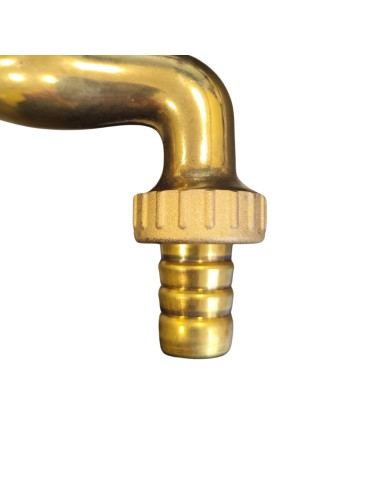 Rubinetto Portagomma Ottone Lucido 3/4 Pollice Erogazione Giardino Esterno