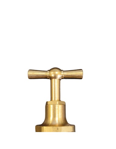 Rubinetto Portagomma Ottone Lucido 3/4 Pollice Erogazione Giardino Esterno