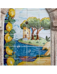 Fontana Spagnola Modello Vietri Maiolica H120xL80xP45 Cm Cemento Effetto Pietra 2