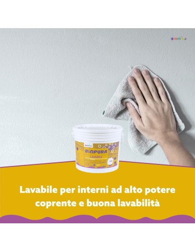 Superpittura Lavabile Traspirante Interni Alta Copertura Linea BIOPURA Cromika