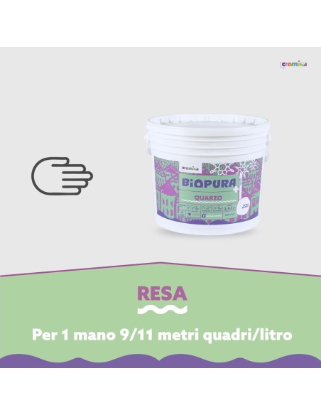 Pittura Quarzo Antialga Interni Esterni Finitura Opaca Linea BIOPURA Cromika
