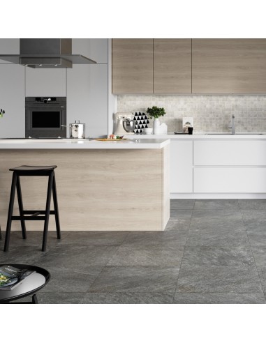 Piastrella Gres Porcellanato Rettificata Quarz Antracite R10 30x60 cm 0,18m² 