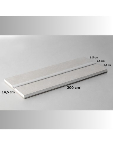 Semilavorato Cartongesso Fibra Alluminio Led 14,5x200 cm 5 Pezzi 10 m Lineari