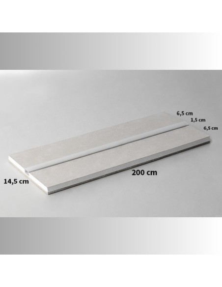 Semilavorato Cartongesso Fibra Alluminio Led 14,5x200 cm 5 Pezzi 10 m Lineari