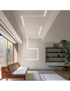 Semilavorato Cartongesso Fibra Alluminio Luce Led Angolo 14,5x29x29 cm 2 Pezzi 2