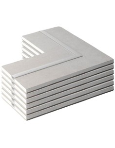 Semilavorato Cartongesso Fibra Alluminio Luce Led Angolo 14,5x29x29 cm 6 Pezzi