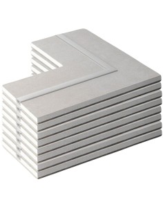 Semilavorato Cartongesso Fibra Alluminio Luce Led Angolo 14,5x29x29 cm 8 Pezzi