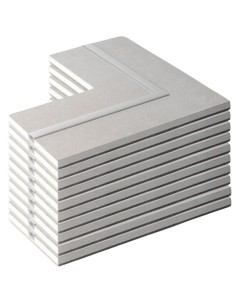 Semilavorato Cartongesso Fibra Alluminio Luce Led Angolo 14,5x29x29 cm 10 Pezzi