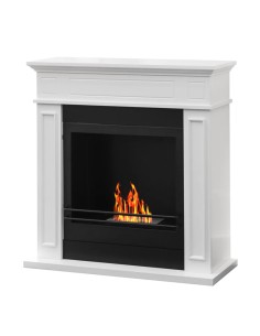 Camino A Bioetanolo Biocamino Da Terra Jefferson Bianco Bruciatore Acciaio Inox