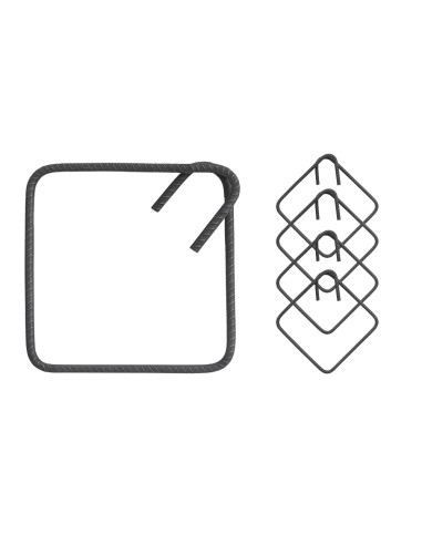 Staffe Antisismiche Armatura Ferro 20x20 cm Strutture Cemento Formati Multipli