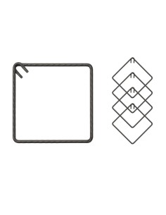 Staffe Antisismiche Armatura Ferro 45x45 cm Strutture Cemento Formati Multipli