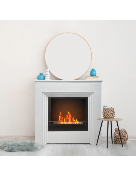 Camino A Bioetanolo Biocamino Bellini In Legno Bianco Design Made In Italy