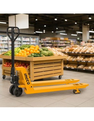 Transpallet Ingco Carico Max 2,5T Forche 550 x 1150 mm Colore Giallo Logistica