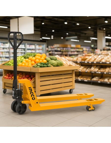Transpallet Ingco Carico Max 2,5T Forche 550 x 1150 mm Colore Giallo Logistica