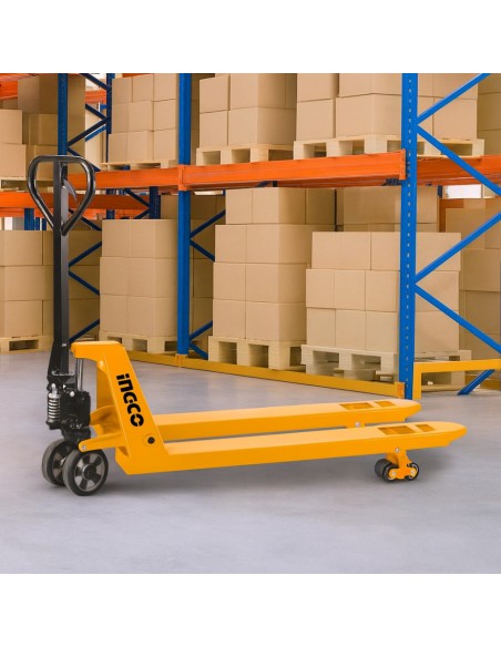 Transpallet Ingco Carico Max 2,5T Forche 550 x 1150 mm Colore Giallo Logistica