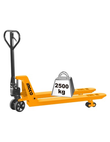 Transpallet Ingco Carico Max 2,5T Forche 550 x 1150 mm Colore Giallo Logistica
