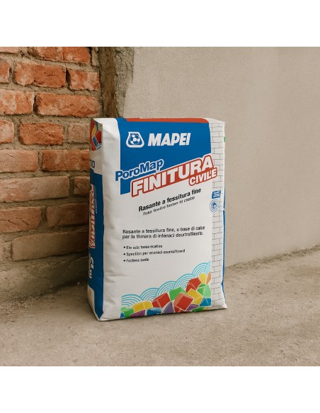Poromap Finitura Civile Malta Traspirante Per Intonaci Deumidificanti 25 Kg