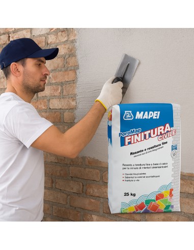 Poromap Finitura Civile Malta Traspirante Per Intonaci Deumidificanti 25 Kg