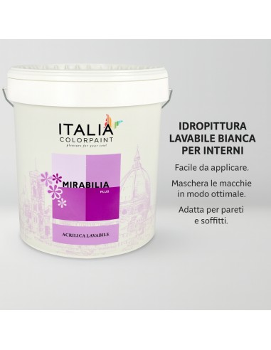 Mirabilia Plus Idropittura Acrilica Bianca Lavabile Per Pareti E Soffitti