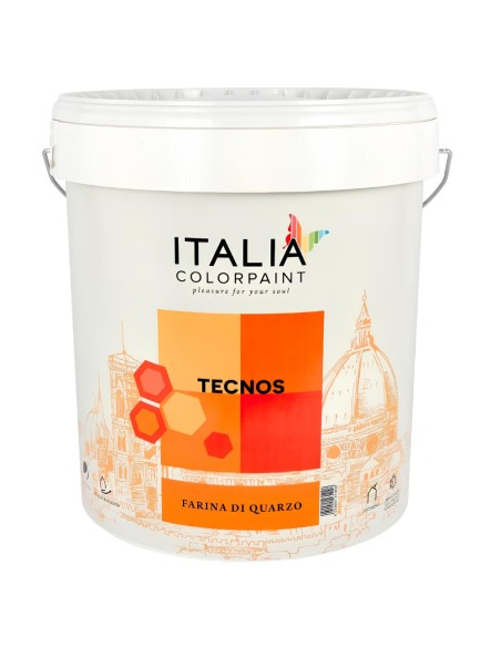 Tecnos Idropittura Bianca Con Farina di Quarzo Acrilica Idrorepellente, Esterni
