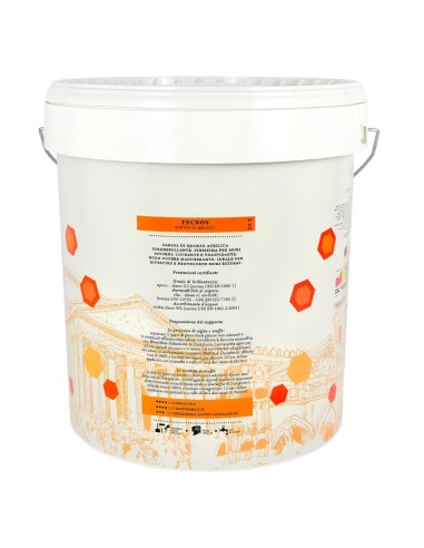 Tecnos Idropittura Bianca Con Farina di Quarzo Acrilica Idrorepellente, Esterni