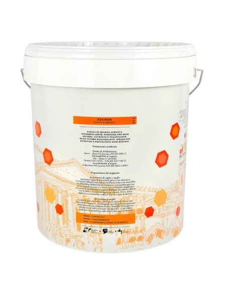 Tecnos Idropittura Bianca Con Farina di Quarzo Acrilica Idrorepellente, Esterni