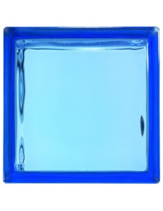 Vetromattone Effetto Ondulato Blu Diffusione Luminosa Naturale 190x190x80 mm