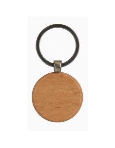 Portachiavi Personalizzato Fortunatoshop.it  In Legno Rotondo Con Logo Geometrico Blu Scuro Anello per Chiavi 2
