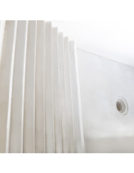 Pilozza Lavatoio Ostuni Bianco 84 x 50 x H.28 cm Con Piedi 10 x 40 x H 60 cm