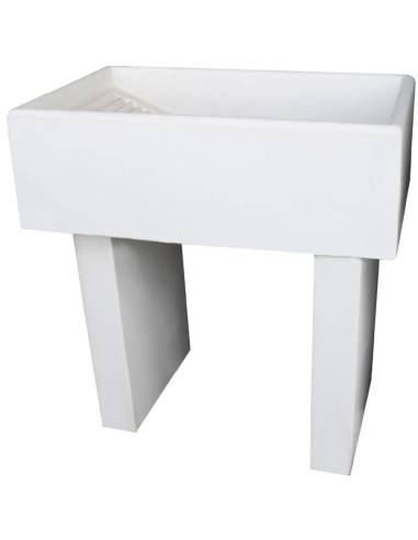 Pilozza Lavatoio Ostuni Bianco 84 x 50 x H.28 cm Con Piedi 10 x 40 x H 60 cm