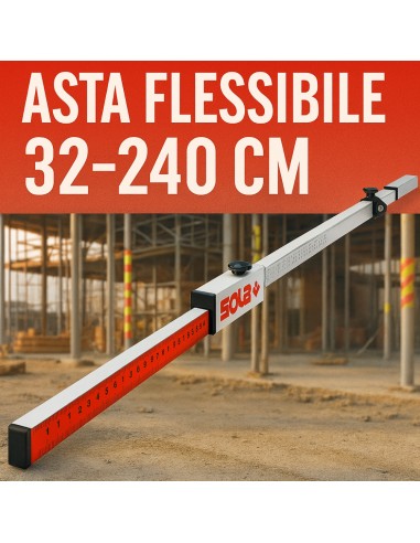 Asta Flessibile Alluminio Anodizzata Modello FL Livella Sferica Posizionamento
