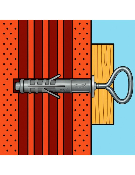 Tassello SB 12/L3 Occhiolo Chiuso Fissaggio Universale Espansione Ø12 mm 50 Pezzi