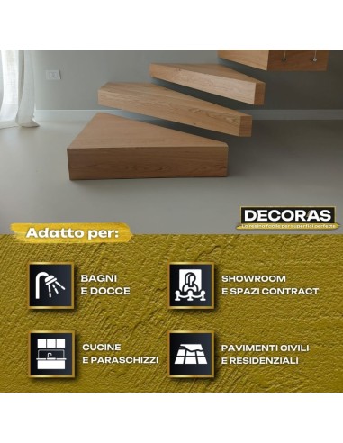 Adesivo Monocomponente Base Acqua Decoras Grip Pareti Pavimenti Secchio 5 Kg