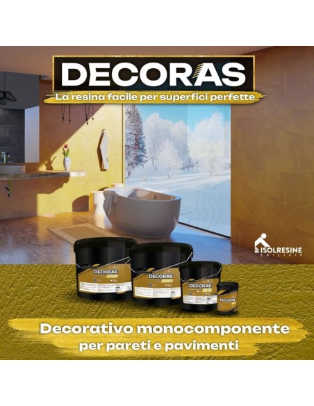 Adesivo Monocomponente Base Acqua Decoras Grip Pareti Pavimenti Secchio 5 Kg