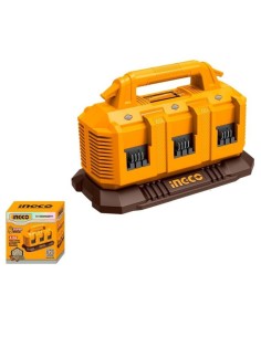 Caricabatterie Portatile 20V 4AH 6 Porte Ricarica Rapida Sicura Elettroutensili 2