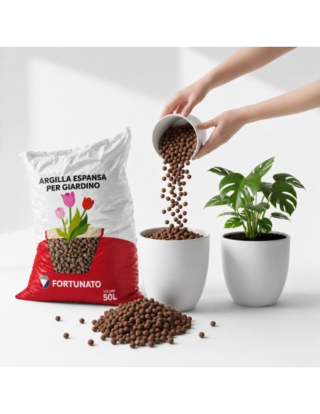 Argilla Espansa Leggera Per Piante 50 L 8-20 mm Pezzi 10