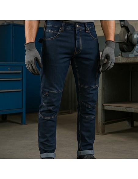 Pantalone Da Lavoro 4 Tasche Elasticizzato Resistente Cotone Quarteira 