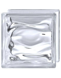 Vetromattone Effetto Ondulato Propagazione Armoniosa Luce 190 x 190 x 80 mm