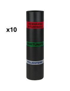 Guaina Bituminosa Poliestere 4 mm Impermeabilizzante CASASCIUTTA 10 Rotoli 1x10 m