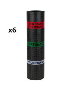 Guaina Bituminosa Poliestere 4 mm Impermeabilizzante CASASCIUTTA 6 Rotoli 1x10 m