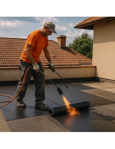 Guaina Bituminosa Poliestere 4 mm Impermeabilizzante CASASCIUTTA 9 Rotoli 1x10 m
