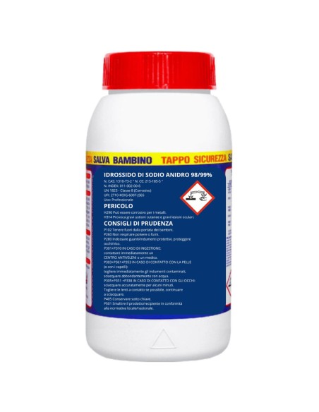 Detergente Soda Caustica A Scaglie 1 kg Idrossido Di Sodio 12 Pezzi