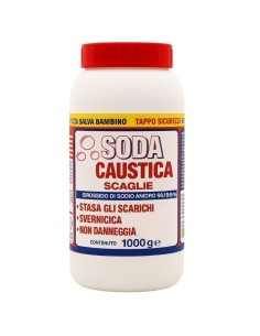 Soda Caustica Scaglie Disgorgante Tubature e Scarichi 1 Kg 