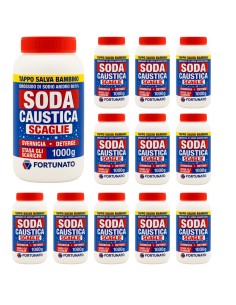 Soda Caustica Scaglie Incrostazioni e Vernici Cucina Garage Bagno 1 Kg Pezzi 12
