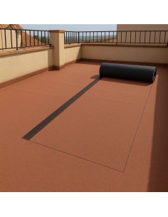 Guaina Ardesiata Rossa CASASCIUTTA Impermeabilizzazione Terrazze 6 Rotoli 1x10 m 2