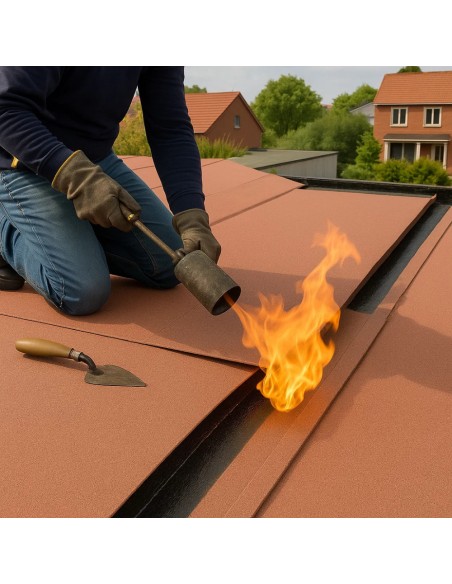 Guaina Ardesiata Rossa CASASCIUTTA Impermeabilizzazione Terrazze 6 Rotoli 1x10 m